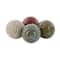 4" Multicolor Ribbed Ceramic Vase Filler Orb Set